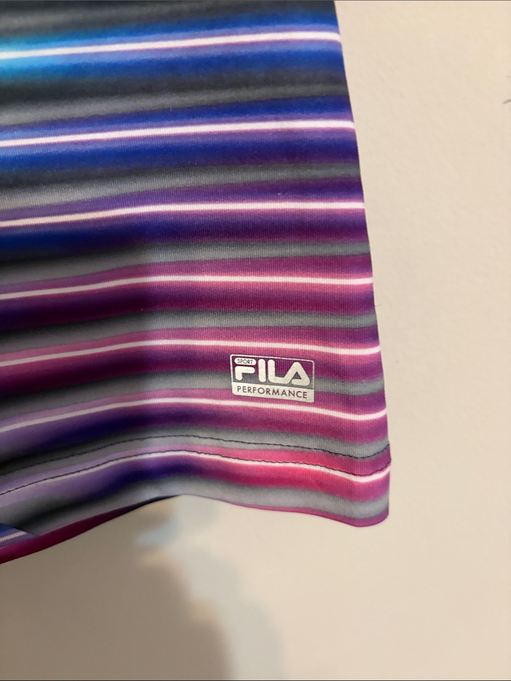 Fila Multicolor Striped Racerback Tank Top - Blue, Purple, Pink - Picture 3 of 3